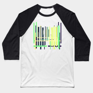 Geometric pattern abstract green black Baseball T-Shirt